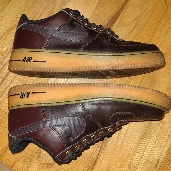 Nike | Shoes | Nike Air Force Deep Burgundy Gum Sole Shoes 
